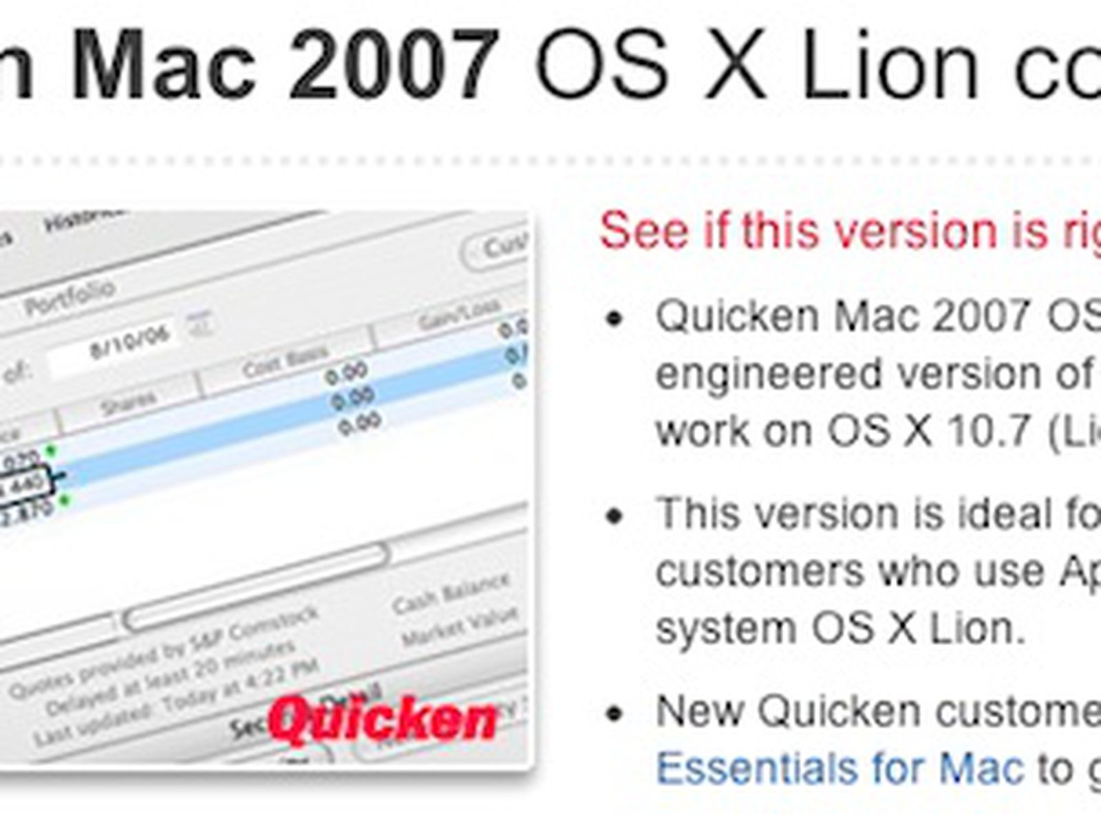 quicken for mac font update download